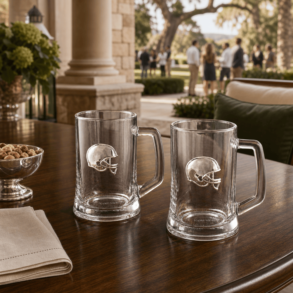 Football Beer Mugs - Set of 2