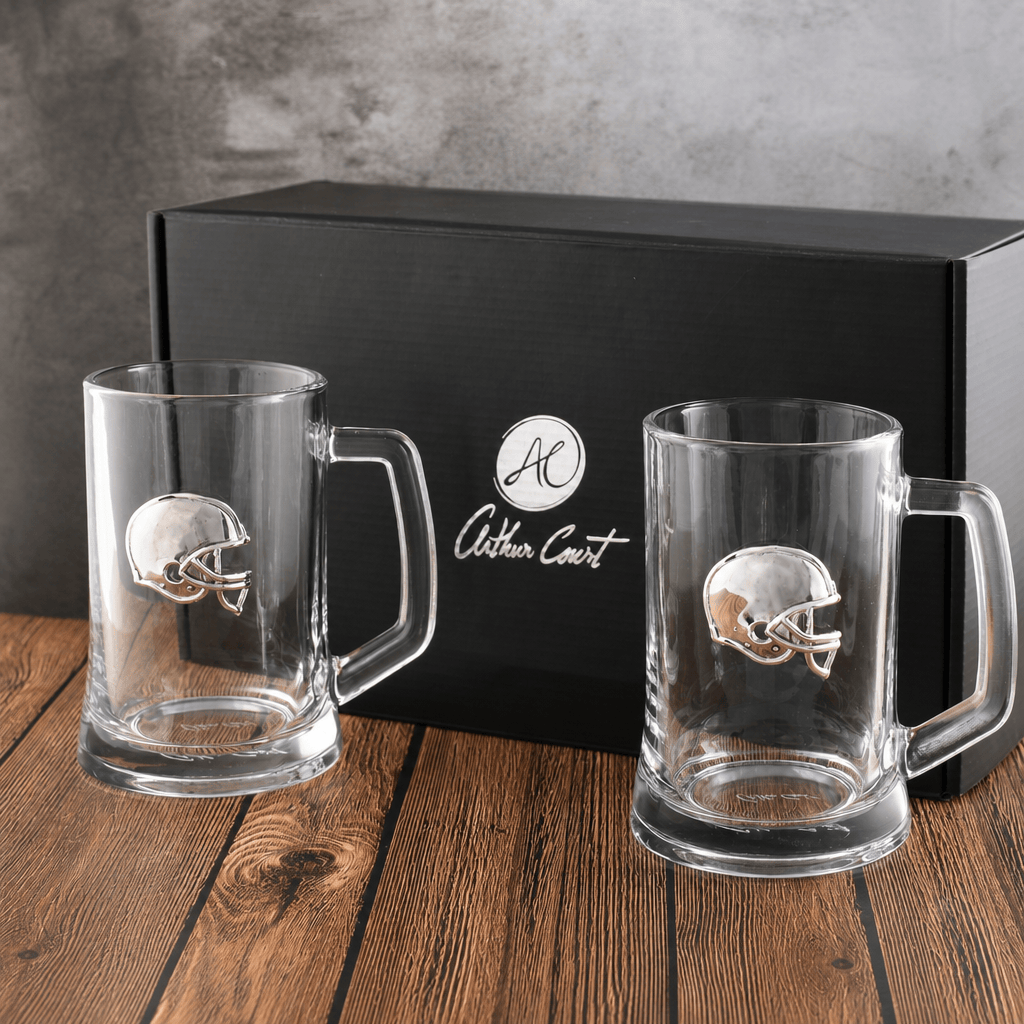 Football Beer Mugs - Set of 2