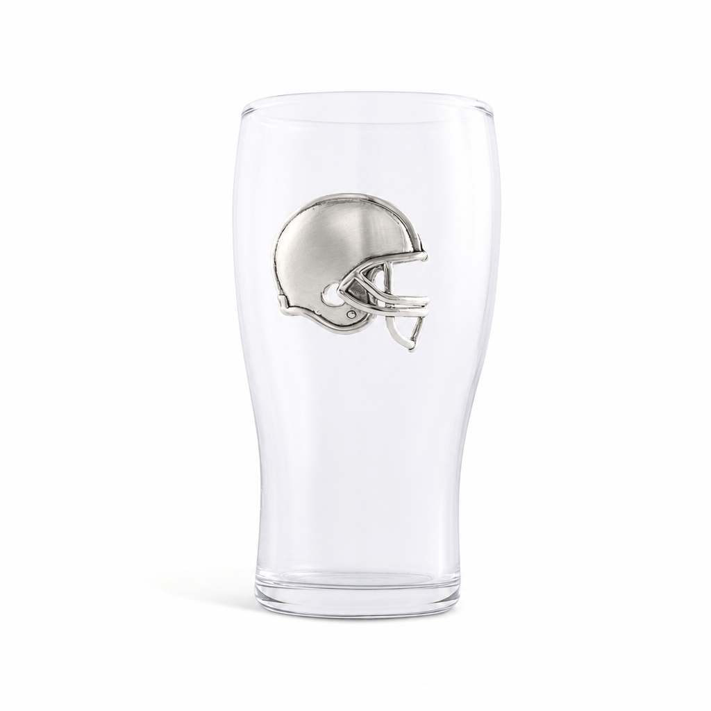 Football Beer Pint Glasses - Set of 4