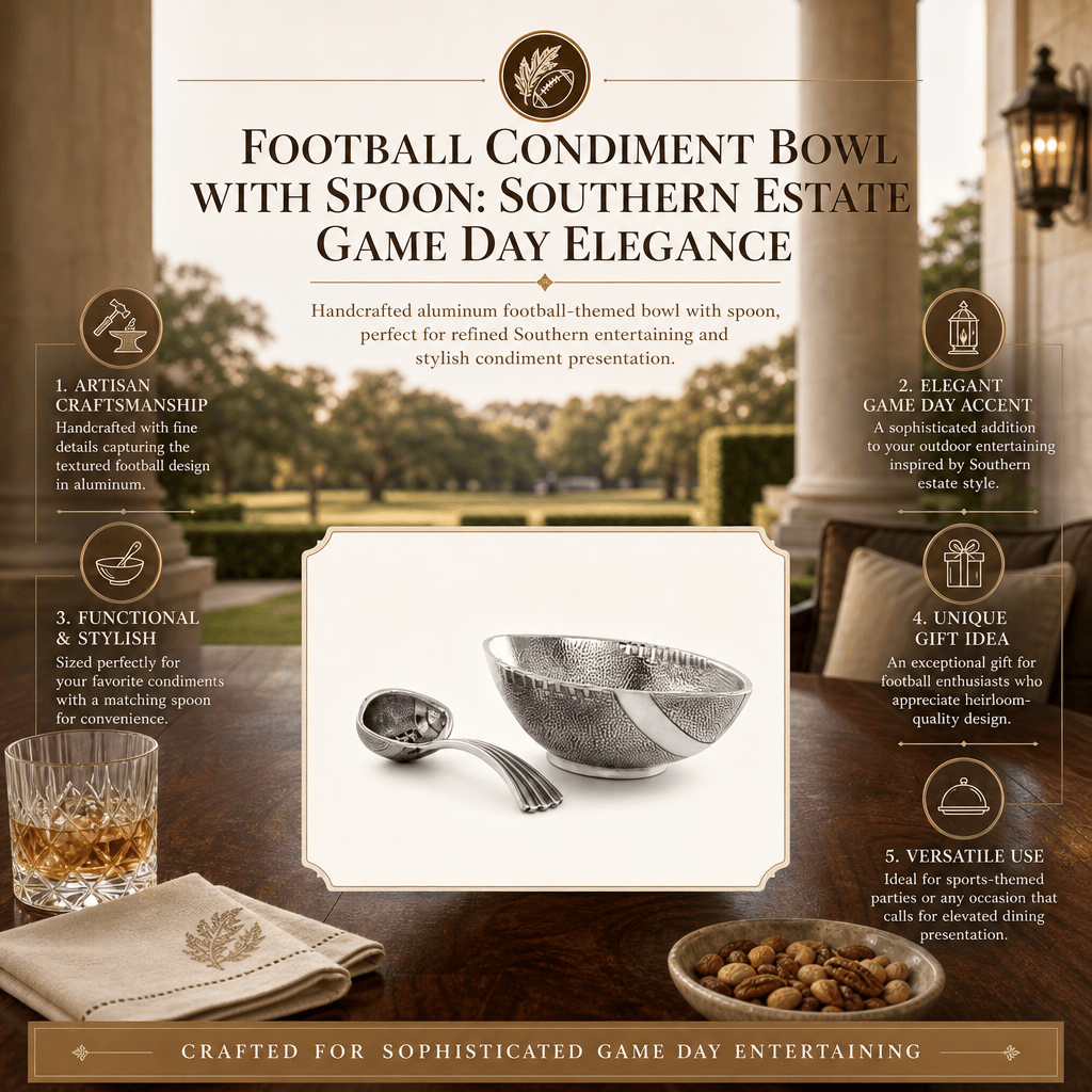 Football Condiment Bowl with Spoon