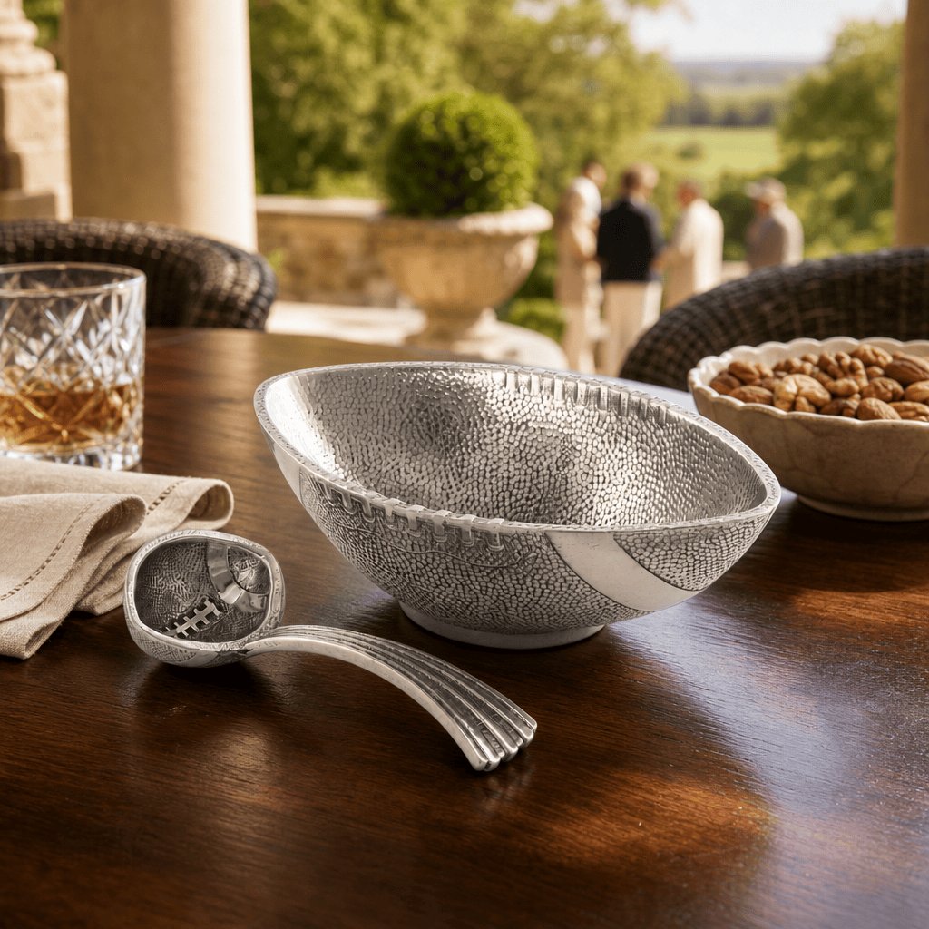 Football Condiment Bowl with Spoon