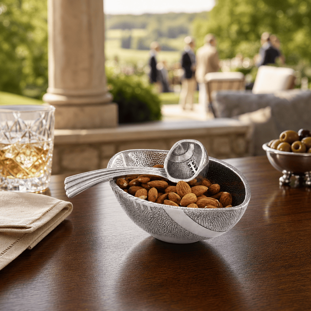 Football Condiment Bowl with Spoon