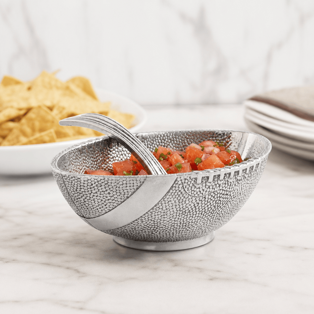 Football Condiment Bowl with Spoon