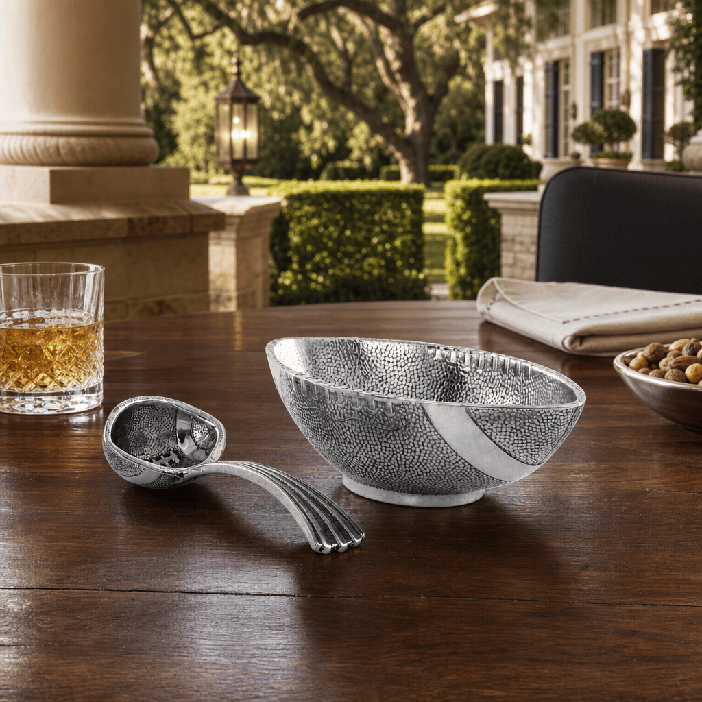 Football Condiment Bowl with Spoon