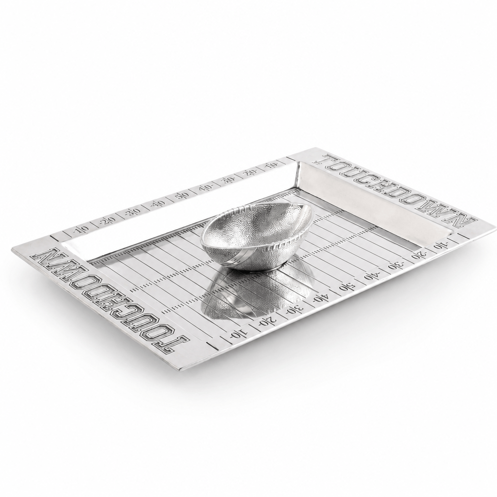 Football Field Chip and Dip Tray and Bowl