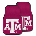 Texas A&M University Aggies 2-Piece Vehicle Carpet Mat Set, Front Row Automotive Floor Mats, Non-Slip Backing, 18x27 Inch Each, Team Colors, Officially Licensed