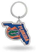 University of Florida Gators Metal Keychain State Shape Design