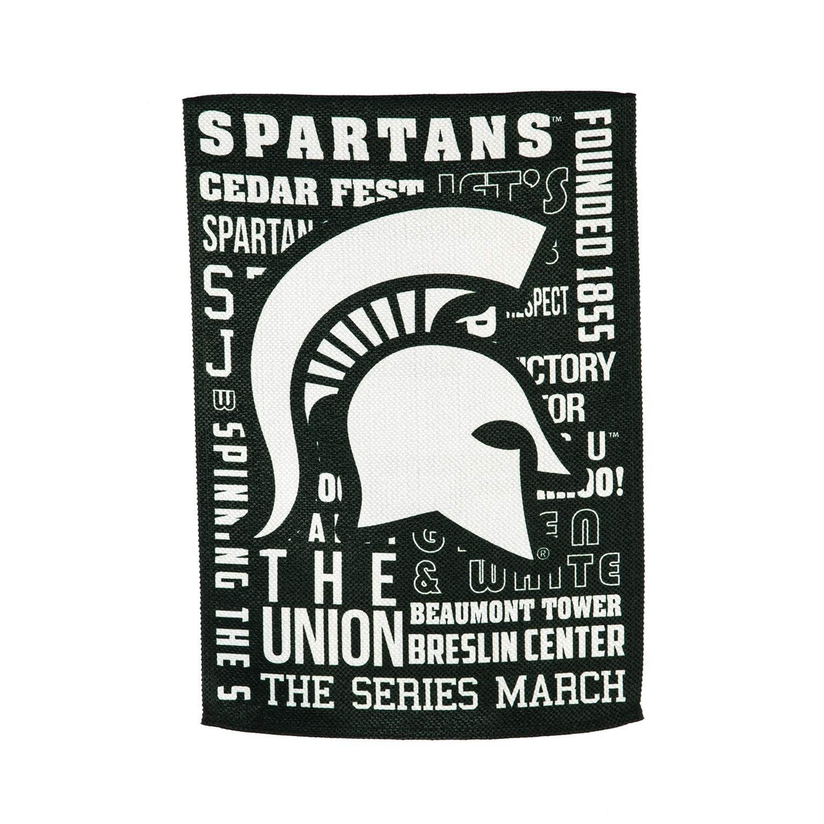 Michigan State University Spartans Premium Double Sided Garden Flag Banner, Fan Rules Design, 13x18 Inch, Display Stand Sold Seperately, Officially Licensed